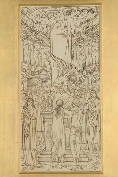 الزواج الصوفي ، 1871-1874 (حبر على ورق) بواسطة إدوارد بورن جونز