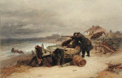 The Look Out ، حوالي عام 1850 (ألوان مائية على ورق) بواسطة إدوارد دنكان