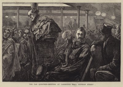 سؤال الكابينة ، اجتماع في كامبريدج هول ، شارع نيومان بواسطة Edward Frederick Brewtnall