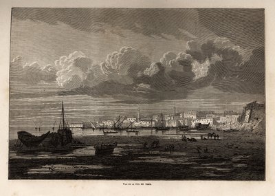 منظر لمدينة السويس (مصر) رسمه غرينيه لتوضيح رحلة إلى قناة السويس عام 1862 قام بها بول ميرو. نقش في "" Le Tour du monde "، تحرير إدوارد شارتون بواسطة إدوارد جرينيت
