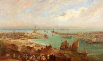 ميناء سندرلاند من Roker ، c.1850-c.1855 بواسطة إدوارد هاستنجز