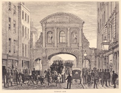 بار تمبل في شارع فليت ، c.1870 بواسطة إدوارد هنري فاهي