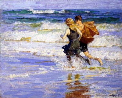 عند الشاطئ، بواسطة Edward Henry Potthast