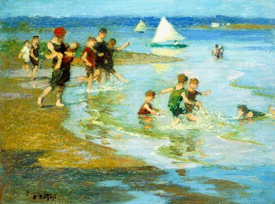 الأطفال في اللعب على الشاطئ ، بواسطة Edward Henry Potthast