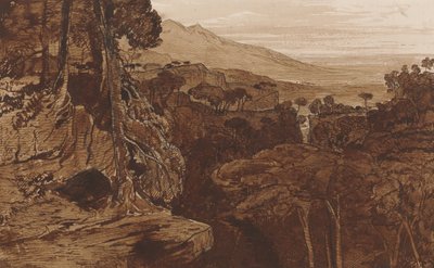 بافيلا ، كورسيكا ، حوالي 1868 (قلم وحبر مع غسيل على ورق) بواسطة إدوارد لير