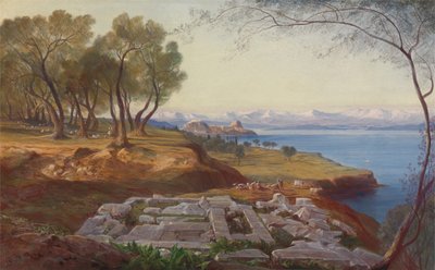 كورفو من أسنسيون ، كاليفورنيا. 1860. بواسطة إدوارد لير