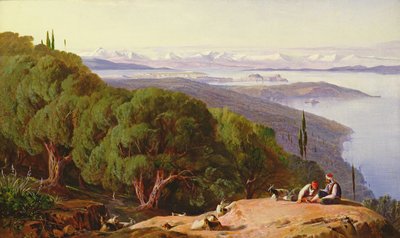 كورفو من تل جاستوري ، 1857-1858 بواسطة إدوارد لير