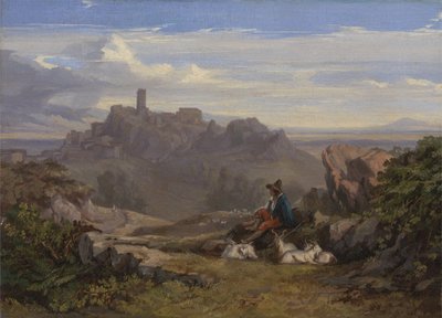 منظر طبيعي مع Goatherd ، c.1842 بواسطة إدوارد لير