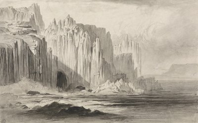 The Capo Sant&39;Angelo ، Amalfi ، c.1885 (قلم وحبر مع غسل على الورق) بواسطة إدوارد لير