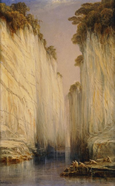 The Marble Rocks - Nerbudda Jubbulpore ، 1882 بواسطة إدوارد لير
