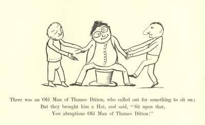 كان هناك رجل عجوز من Thames Ditton ، الذي دعا إلى شيء للجلوس عليه بواسطة إدوارد لير