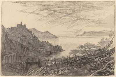 منظر لخليج من هيل سايد أمالفي ، 18841885. بواسطة إدوارد لير