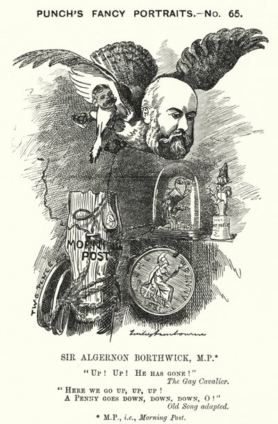 Punch cartoon: Sir Algernon Borthwick بواسطة إدوارد لينلي (بعد) سامبورن