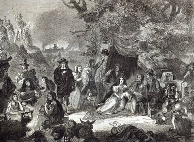 حقول Highgate أثناء حريق لندن الكبير في 1666 بواسطة إدوارد ماثيو وارد