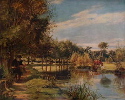 Izaak Walton Angling: يوم صيفي على ضفاف كولن ، 1938 بواسطة إدوارد ماثيو وارد