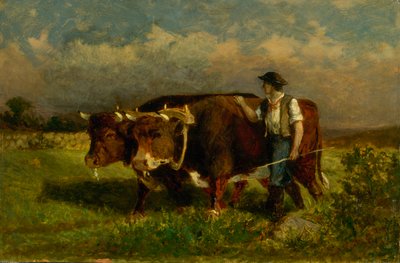 رجل بلا عنوان وله ثيران ، 1869. بواسطة إدوارد ميتشل بانيستر