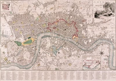 خريطة لندن ، 1797 بواسطة إدوارد موج