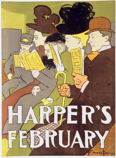 رسم توضيحي لغلاف مجلة "Harper's". بواسطة إدوارد بينفيلد