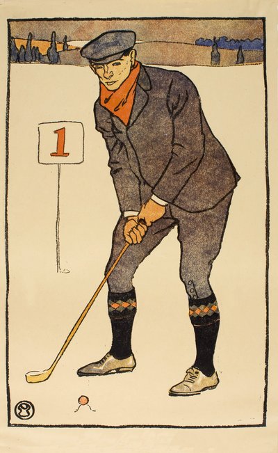 يناير ، تفاصيل من 1931 غولف التقويم ، حانة. 1931 بواسطة إدوارد بينفيلد