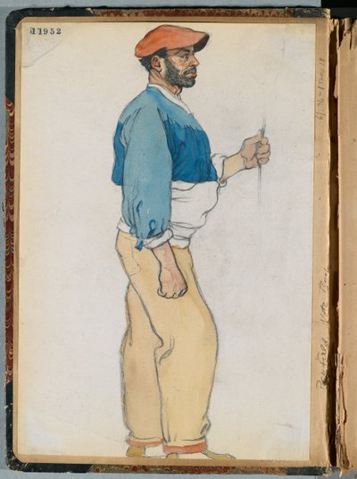 رسم تخطيطي لرجل إسباني ، 1906 (مرحاض وجرافيت على ورق) بواسطة إدوارد بينفيلد