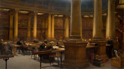 مكتبة برمنغهام المرجعية - غرفة القراءة ، 1881. بواسطة إدوارد آر تايلور