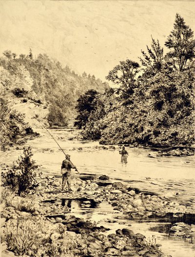 المحملات: The Tees at Ovington ، حوالي عام 1880 (حفر) بواسطة إدوارد سلومب
