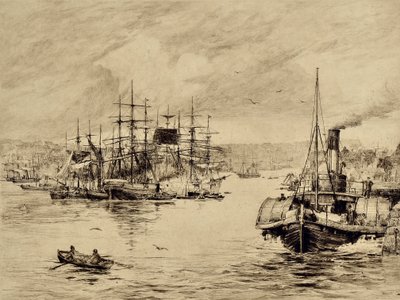 The Tyne: At Shields ، حوالي 1880 (حفر) بواسطة إدوارد سلومب
