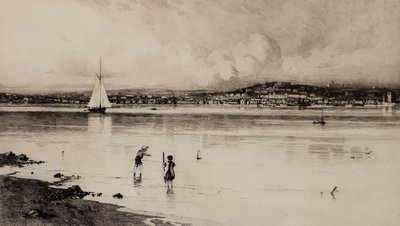 Broughty Ferry من Tayport (الحفر) بواسطة إدوارد سميث هودجسون