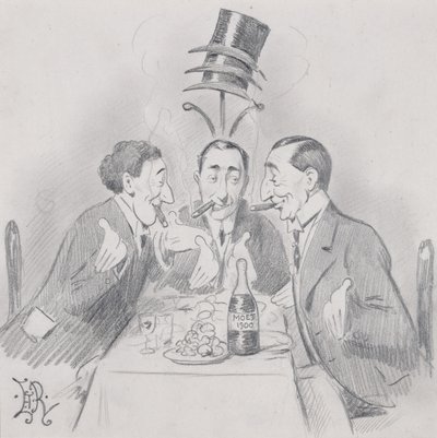 غداء شهير تروا (الإسحاق الثلاثة) 1900 بواسطة إدوارد تينيسون ريد
