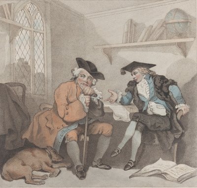 مشهد جامعي ، أو محاولة غير مثمرة على محفظة أصابع القدم المربعة القديمة ، 1 أغسطس 1787. بواسطة إدوارد ويليامز