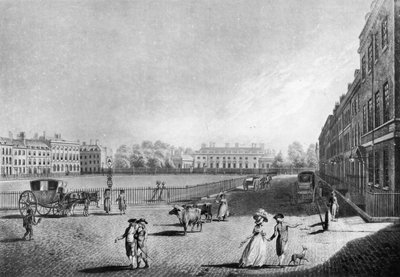 منظر لبلومزبيري سكوير ، 1787 بواسطة إدوارد (بعد) دايز