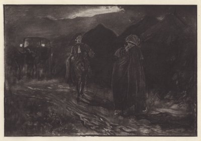 رسم توضيحي لـ She Stoops to Conquer بواسطة أوليفر جولدسميث (ليثو) بواسطة إدوين أوستن (بعد) آبي