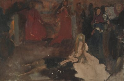 دراسة تركيبية لمشهد اللعب في قرية ، الفصل الثالث ، المشهد الثاني بواسطة إدوين أوستن أبي