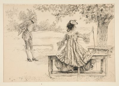 رسم توضيحي لـ بواسطة Edwin Austin Abbey