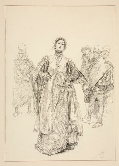 كاثارينا ، رسم توضيحي للفصل الأول ، المشهد الأول ، ترويض النمرة بواسطة إدوين أوستن أبي