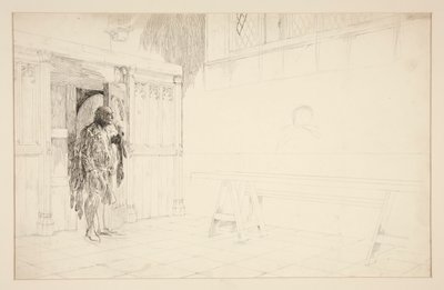 رسم أولي لـ Merry Wives of Windsor بواسطة إدوين أوستن أبي