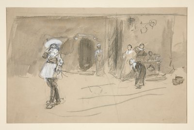 رسم تخطيطي لرسم توضيحي لمختارات من شعر روبرت هيريك (كتاب نشرته هاربر عام 1882 ، نُشر سابقًا في هاربر بواسطة إدوين أوستن أبي