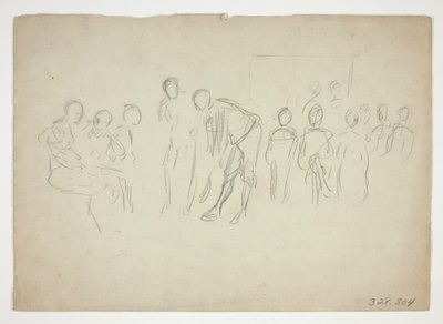 رسم تخطيطي لحشد - رسم توضيحي غير معروف بواسطة إدوين أوستن أبي