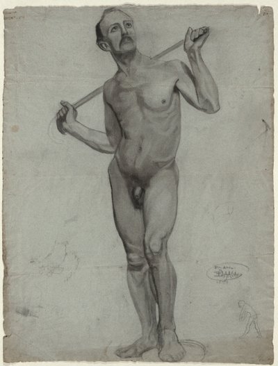 رسم لذكر عارية (رسم استوديو) بواسطة إدوين أوستن أبي