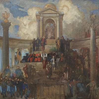 دراسة تأليه بنسلفانيا لغرفة مجلس النواب ، c.1902-11 بواسطة إدوين أوستن أبي
