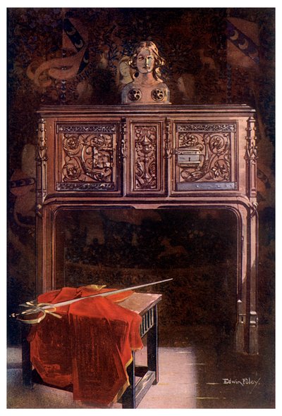 بلوط منحوت من خشب البلوط Lous XII ، 1910. بواسطة إدوين فولي