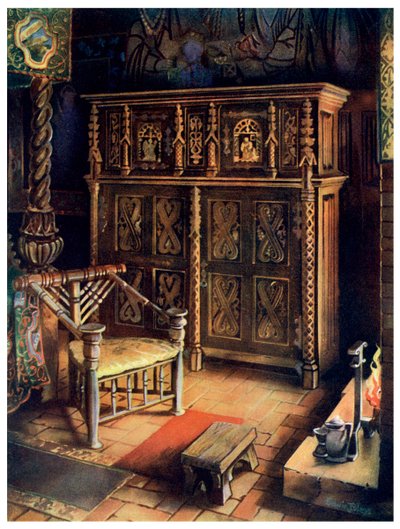 The Kings Room Oxburgh Hall ، نورفولك ، 1910. بواسطة إدوين فولي