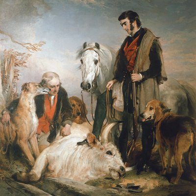 مشهد في حديقة شيلينجهام: صورة للورد Ossulston ، c.1833-36 بواسطة إدوين لاندسير