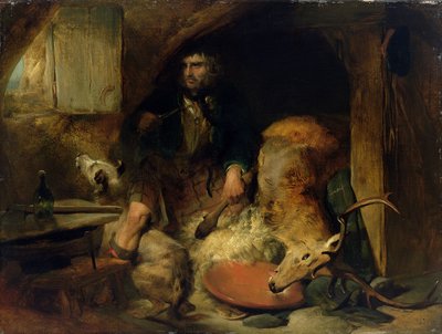The Savage ، c.1838 (زيت على قماش موضوعة على لوحة) بواسطة إدوين لاندسير