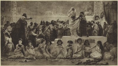 سوق الزواج البابلي (حفر ضوئي) بواسطة إدوين لونجسدن لونج