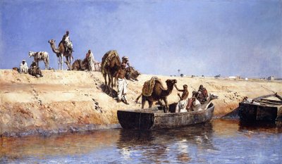 رحلة إلى الإبل على شاطئ سلا ، المغرب ، 1880 بواسطة إدوين لورد ويكس