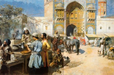 مطعم مفتوح ، لاهور ، ١٨٨٩. بواسطة إدوين لورد ويكس