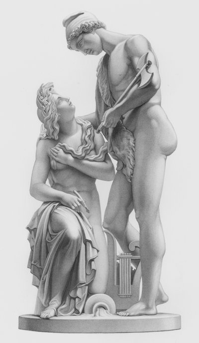 The Woodman ، نقشها E Roffe من المجموعة بواسطة Schwanthaler ، بحوزة دوق ديفونشاير (نقش) بواسطة إدوين روف