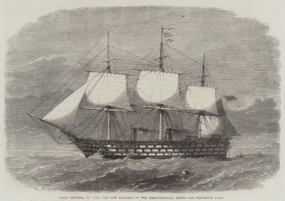 سفينة HMS فيكتوريا ، 102 بندقية ، الرائد الجديد لأسطول البحر الأبيض المتوسط بواسطة Edwin Weedon
