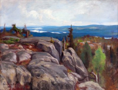 منظر طبيعي (Maisema from Koli) - Paysage de Koli - par Eero (Erik) Jarnefelt (Jaernefelt) (1863-1937) بواسطة ييرو جارنفيلت